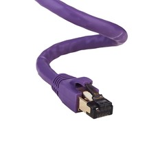 Cables Direct Online Cat8 Purple 7FT SFTP Ethernet Patch Cable 26AWG Copper Fluk - £14.98 GBP