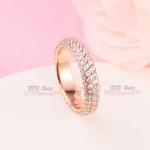 2023 Mother&#39;s Day Release 14k Rose gold-plated Timeless Pavé Double-row Ring  - £15.92 GBP