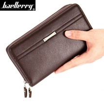 Wallet Long Clutch Male Wallets Zipper Coin Phone Holder Man Big Purse - £21.72 GBP