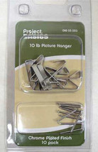 B71010G-CHR Pack of Picture Hangers Chrome 10# Lot of 10 - $13.99
