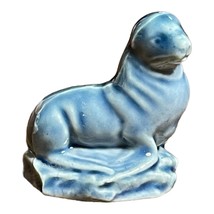 Wade Whimsy Figurine Vintage England Miniature Animal Sea Lion Seal Otter Blue - £3.80 GBP