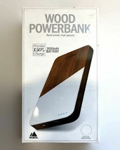 North Wood Power Bank Real Wood Real Power 3000mAh Authentic Walnut Travel - £11.19 GBP