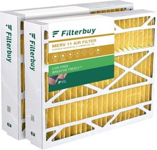 Filterbuy 24X25X5 Air Filter Merv 11, Actual Size: 23.63 X 24.69 X 4.25 Inches - $105.98