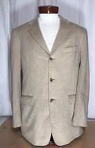 Tommy Hilfiger Vintage Retro Tan Corduroy 3 Button Jacket Blazer Mens 40R - £27.33 GBP