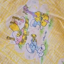 Vintage Dundee Stretch End Crib Sheet Smurfs Design Bed Sheet Yellow Pey... - $14.94