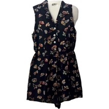 Vintage 1980s E.D. Michaels Women Novelty Hat Print Mini Jumpsuit Romper... - $26.44