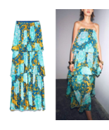$170  ZARA ZW COLLECTION  SOLDOUT! STRAPLESS AQUA WATERFALL DRESS  S - $149.00