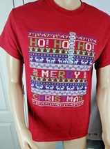 T-shirt. Ho Ho Ho Merry Christmas. Red color.  Size Medium. - $17.82