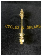 NEW! COSTUM MADE GOLD AXLE USE FOR FRONT WHEELS,  7 &quot; LENGHT, ( 177.8 MM) - $33.85