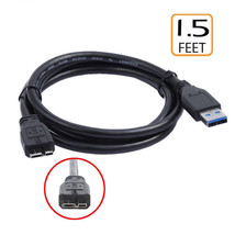 1.5Ft Usb Charger + Data Sync Cable For Seagate Backup Plus Desk 4Tb Stca4000600 - £11.98 GBP