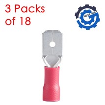 Calterm 3 Packs of 18 22-18 Gauge Male Quick Disconnect Red 61191 - $368.83 MXN