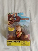 Jakks Pacific Mario Bros. Donkey Kong w/ Bananas 4" Action Figure Kids Toy NEW - £15.58 GBP