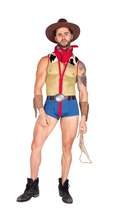 Playful Sheriff Men&#39;s 4pc Cosplay Men&#39;s Halloween Costume - £59.81 GBP