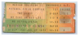 The Kinks Concert Ticket Stub July 27 1979 Uniondale New York - £40.46 GBP