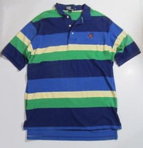 Polo Ralph Lauren Men&#39;s Vintage Golf Shirt Blue Green  &amp; Yellow Striped ... - $59.00