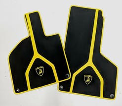 Lamborghini Huracan Alcantara/Eco Leather Floor Mats Black/Yellow - £708.40 GBP