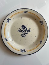 STAFFORDSHIRE TABLEWARE BLUE &amp; YELLOW FLOWER PLATE - $4.55