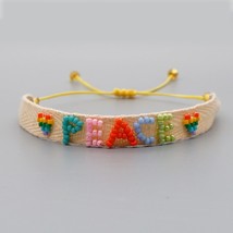 Go2Boho Friendship Bracelet Gift for Girl Women Boho Jewelry Letter Jewellery Mi - £10.50 GBP