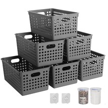 6Pack - Small Pantry Organizer Bins Stackable Basket Household Organizer... - $42.99