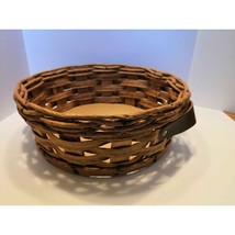 Vintage PYREX Round Wicker Basket Holder with Leather Handles 024.624.684 - £11.66 GBP