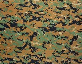 MARPAT WOODLAND DIGITAL 400D NYLON WATERPROOF CORDURA FABRIC 1/2(0.5) YA... - $4.94