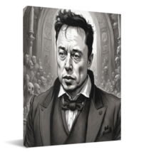 NEW! Ready To Hang Wall Art Elon Musk Black and White Multiple Sizes Available!  - £17.57 GBP+
