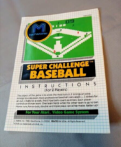 1982 Super Challenge Baseball M Network Atari Instruction Manual Booklet EX - $9.85