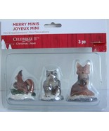 Celebrate it Item# 431912 Christmas Merry Minis Set 3 Figurine Squirrel ... - $27.54 CAD