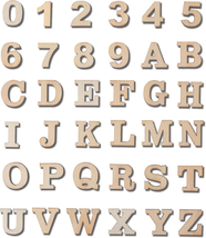 296 Pieces 0.75&quot; Inch Mini Unfinished Wood Alphabet Letters and Wooden Numbers B - £15.38 GBP