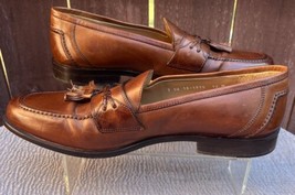 Men&#39;s Johnston &amp; Murphy Brown Leather Tassel  Loafers Size 12M Made in I... - $50.00