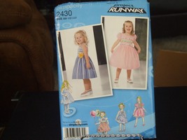 Simplicity 2430 Toddler Girl's Dresses Pattern - Size 1/2 to 3 Chest 19 to 22 - £5.44 GBP