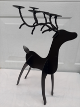 Vintage Wrought Iron Deer 18&quot; 6 votive tea light candle holder Christmas Holiday - £39.86 GBP