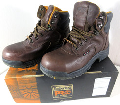 Timberland Pro Titan 6&quot; Safety Toe Work Boots Dark Mocha Leather Size 6.5 Womens - £39.77 GBP