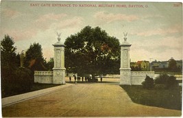 East Gate Entrance National Military Home, Dayton, Ohio, vintage post card - £9.14 GBP