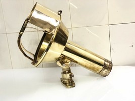 LAMPADA RETRÒ VINTAGE NAVE NAUTICA RECUPERATA VECCHIA OTTONE METALLO MON... - $237.92