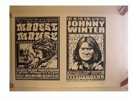Modest Mouse Johnny Winter Silk Screen Poster Jermaine - £59.25 GBP