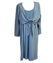 The Territory Ahead Short sleeve Dress &amp; Shrug Jacket 2-pc set blue heather XL - £31.17 GBP