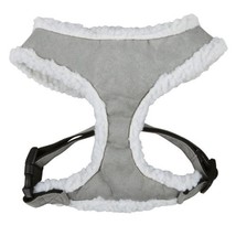 East Side Collection Polyester Faux Suede Cozy Sherpa Dog Harness, X-Small, Grey - £11.30 GBP