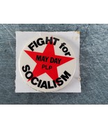 1970s Progressive Labor Party / Fight for Socialism / Pin Pinback Button - £13.05 GBP