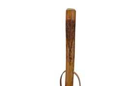 Turkey Feather Walking Stick, Staff, Hard Wood, Hand Carved Feather Carv... - £63.84 GBP