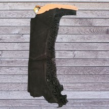 Basket Weave Tooled Action Company Equitation Chaps Black Size Small - $69.99