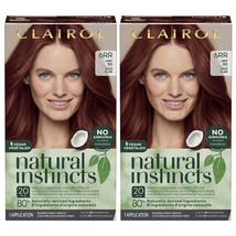 (2 Pack) New Clairol Natural Instincts Semi-Permanent Hair Color, 6RR Light Red - £21.27 GBP