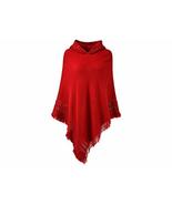 Kindred Home Women Autumn Poncho with Tassels Knitted Shawl Scarf Fringe... - £18.96 GBP