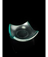 Stephen Schlanser Jade Art Glass Bowl Brush Stokes Measures 9.5&quot;  Square... - $449.00