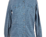 Woolrich Snap Front &quot;Shacket&quot; Shirt Jacket Women’s Size medium blue Print - £34.91 GBP