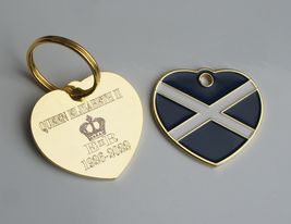 SCOTTISH SALTIRE ENGRAVED PET ID TAG HAND OR MACHINE ENGRAVED - $20.00