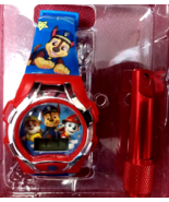 Nickelodeon Paw Patrol Child LCD Wristwatch Red Case and Blue Strap + Fl... - £7.84 GBP