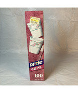 New Vintage 1996 Dixie gobelets 3 oz bathroom cups 100 ct floral pink fl... - $24.37 CAD