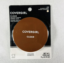 NEW CoverGirl Clean 110 Classic Ivory Pressed Powder for Normal Skin 0.39oz - £7.52 GBP