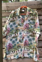 RIMA CRUISE BEACHWEAR CARIBBEAN MEN&#39;S XL TERIVOILE SHIRT BTTNS DOWN FRNT... - $15.87